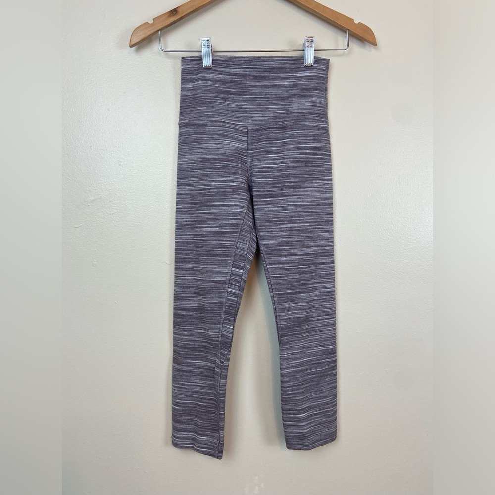 Lululemon Align Crop *21" Mini Space Dye Herringbone Jacquard Heathered Size 4 - Picture 6 of 11